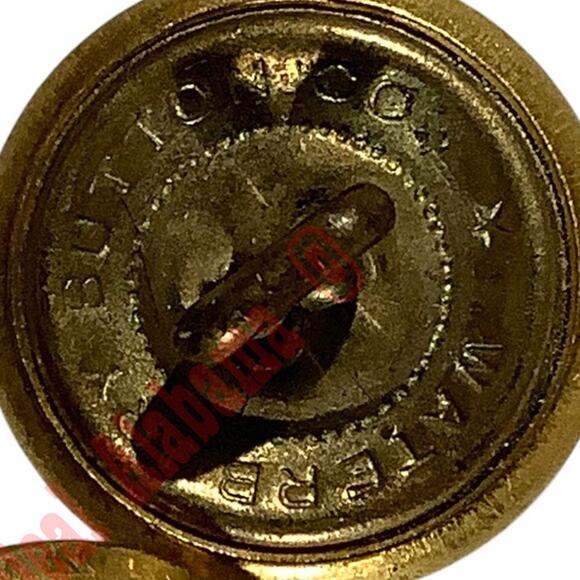 2-PK (Mid Century), Waterbury Co. Brass Buttons w/ Eagle Seal, 5/8"D - Picture 4 of 4